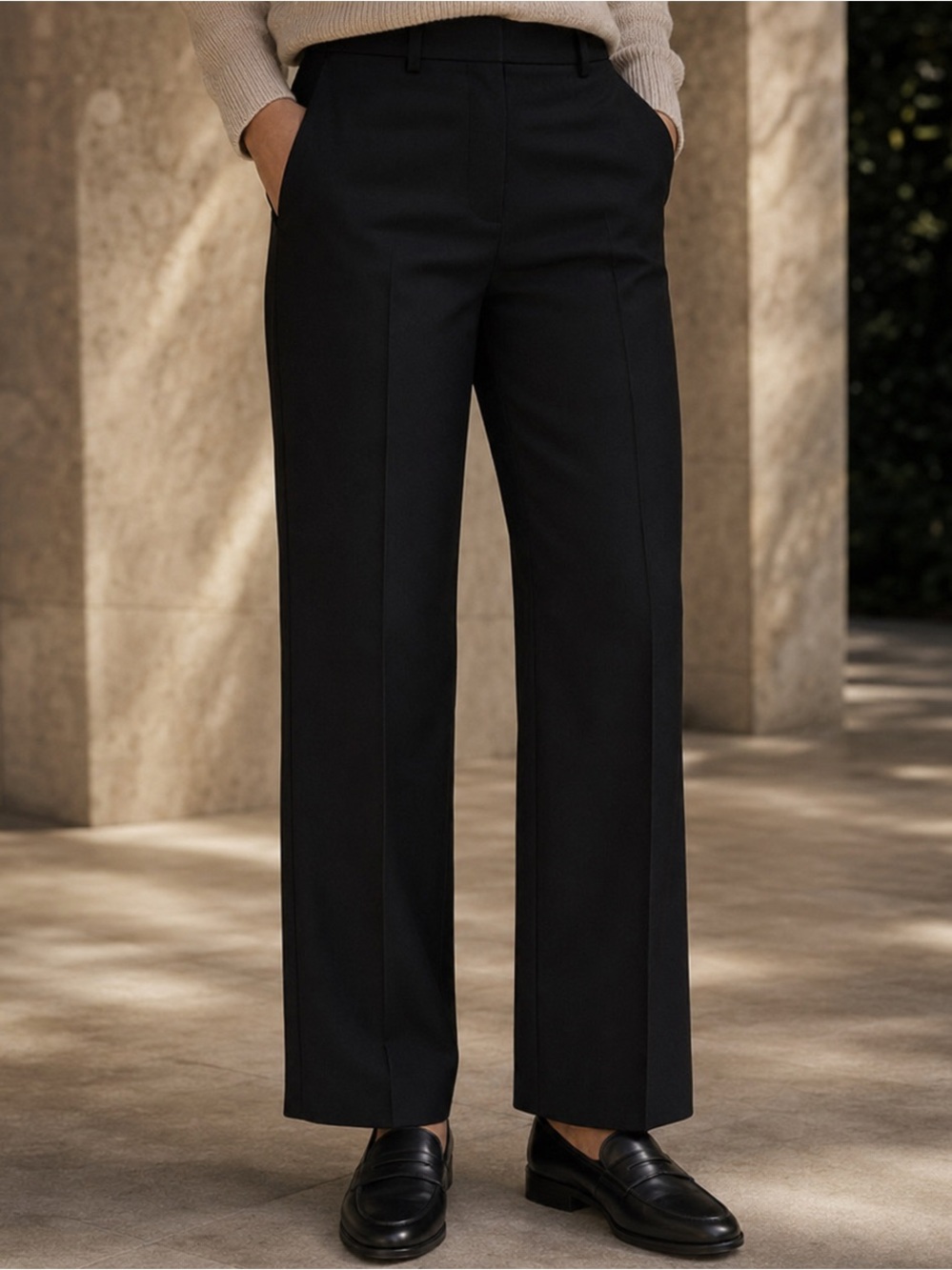 ✨ Vince Black Slim Tapered Wool Trouser | Sz 10 | Excellent Preloved | Like New